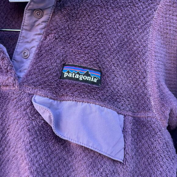 Patagonia Women’s Fleece Re-Tool SnapT Jacket Quarter Snap Pullover Purple XS - Picture 5 of 6